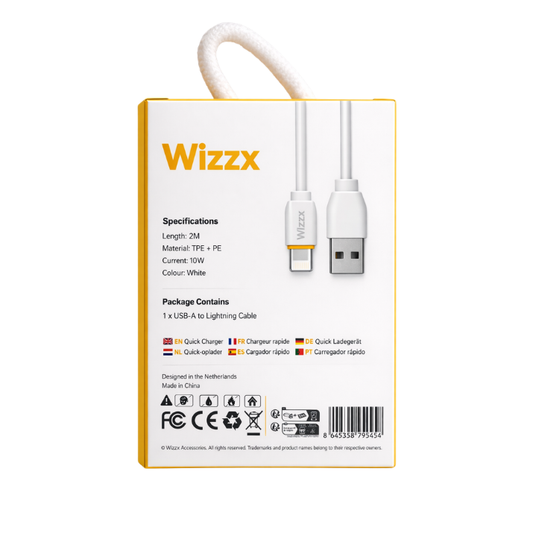 Wizzx USB-A to Lightning Kabel - 2M