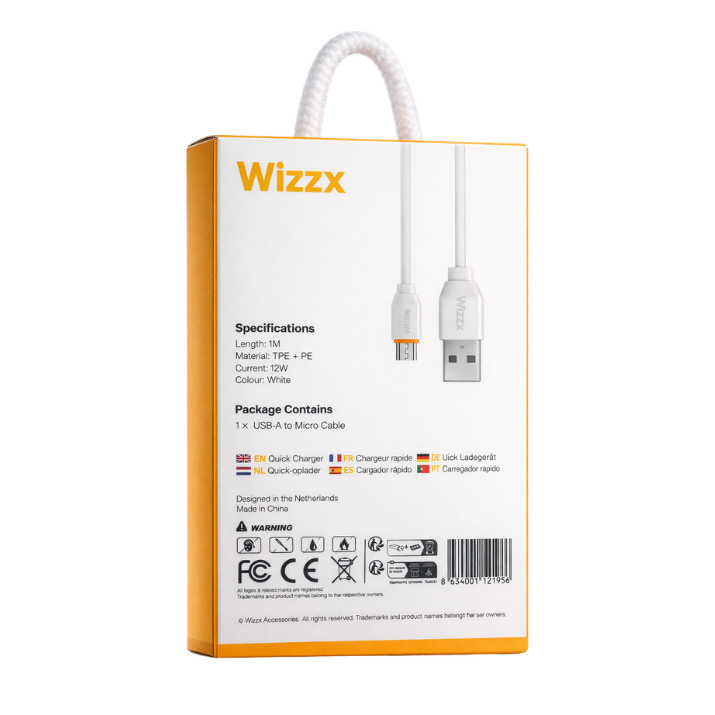Wizzx USB-A to Micro Kabel - 1M