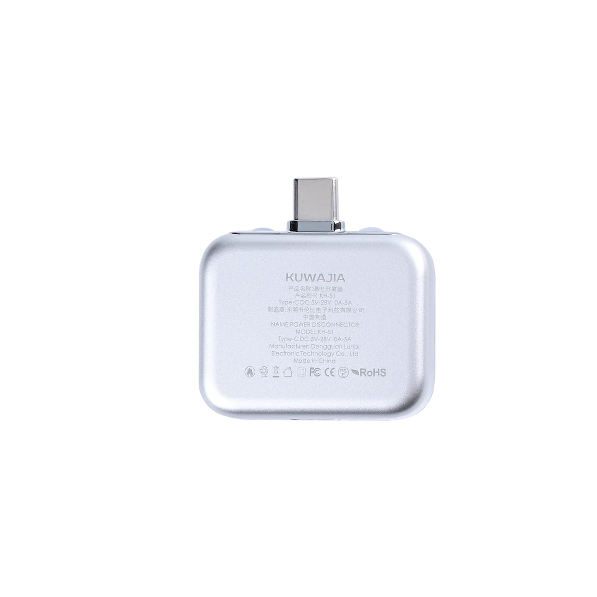 KH-15 Smart USB-C Auto Full Charge Disconnect Adapter 140W Silver