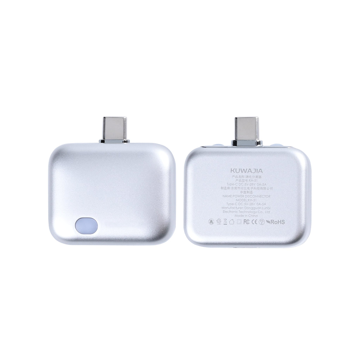 KH-15 Smart USB-C Auto Full Charge Disconnect Adapter 140W Silver