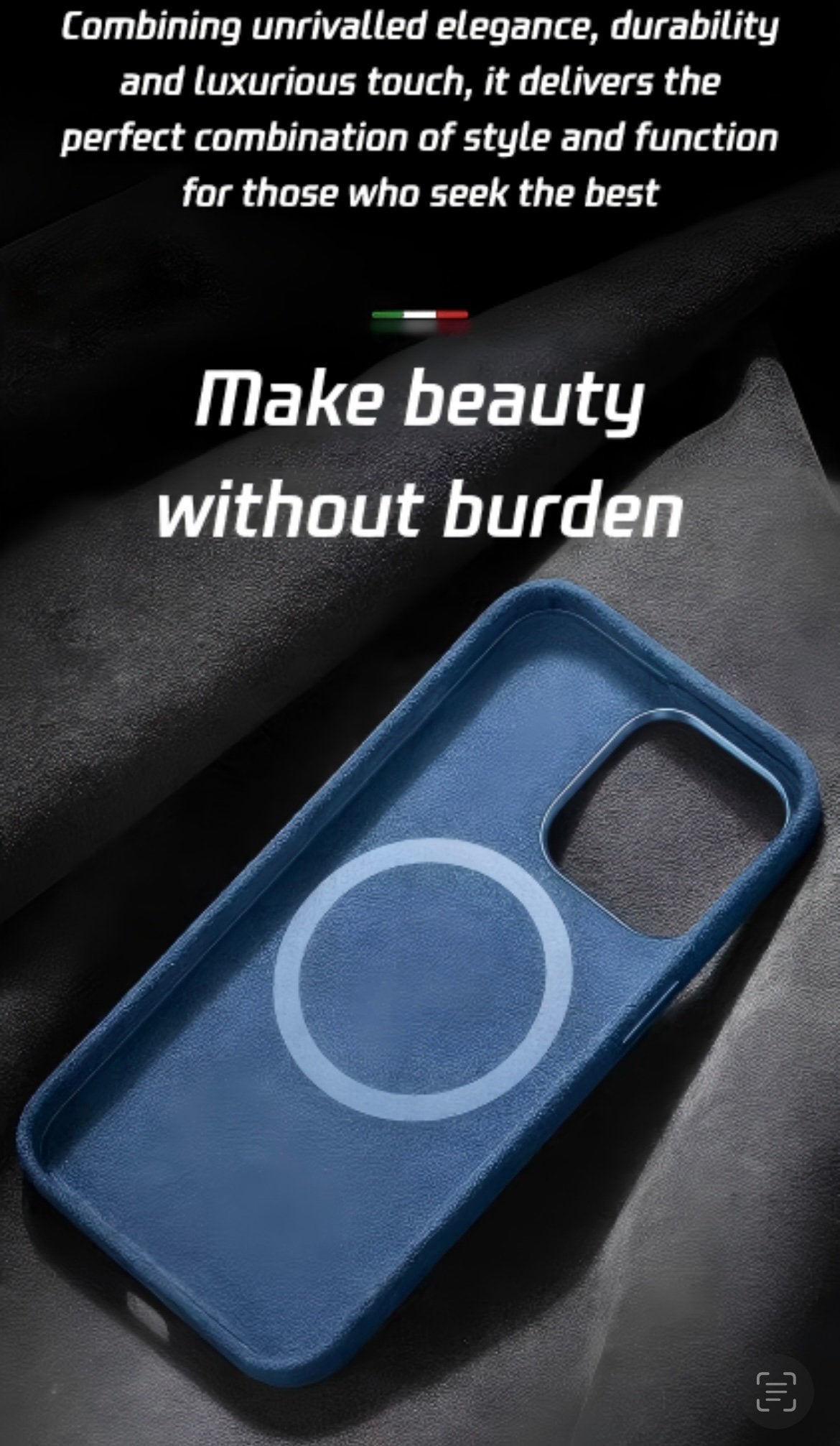 iPhone 16- Alcantara case black/space grey