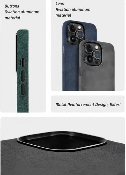 iPhone 16- Alcantara case black/space grey