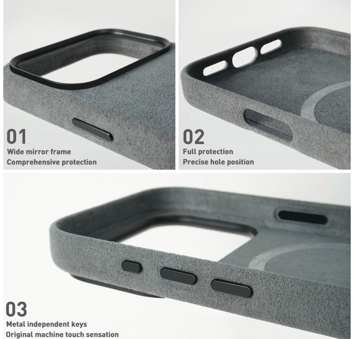 iPhone 17 Pro – Alcantara case- Black/space grey