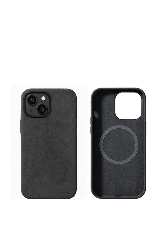 iPhone 15- Alcantara case black/space grey